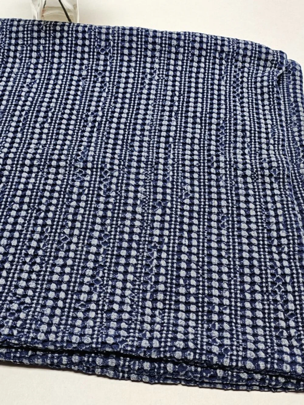 2 Pottery Barn Pillow Cover Throw Sofa Bed Blue Lumbar Weave 18 X18